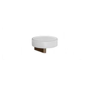 Gessi Origini Мыльница с чашей Neolite, подвесная, цвет: white/coffee bronze brushed PVD 66401#761