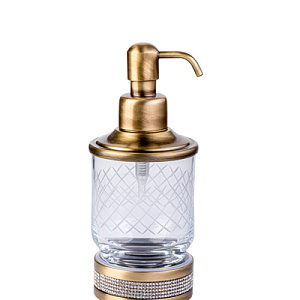 Boheme Royal Cristal Дозатор для жидкого мыла, настольный, стеклянная колба, цвет: bronze 10929-BR