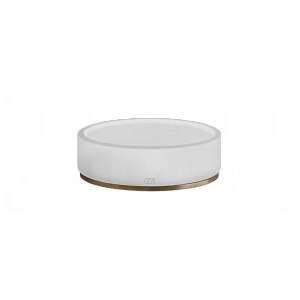 Gessi 316 Мыльница с керамической чашей Neolite, настольная, цвет: white/deep bronze brushed PVD 54725#791