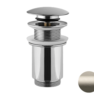 Remer Донный клапан click-clack без перелива, цвет: visual inox 904CC114XV
