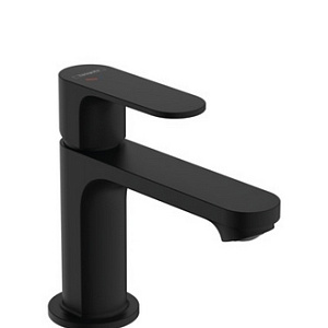 Hansgrohe Rebris S Смеситель для раковины однорычажный, с донным клапаном, цвет: матовый черный 72584670