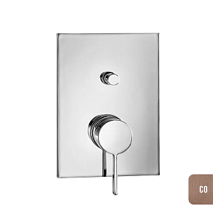 Almar Core Square Смеситель для душа, внешняя часть на 2 потребителя, цвет: brushed copper E186542.CO