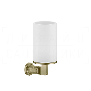 Gessi Inciso Стакан подвесной, керамический Neolite, цвет: white/brushed brass PVD 58507#727