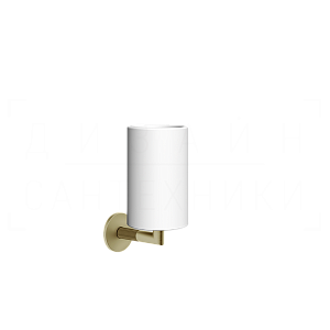 Gessi Ingranaggio Стакан подвесной, керамический Neolite, цвет: white/brushed brass PVD 63807#727