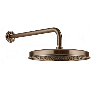 Gessi Venti20 Верхний душ d32,8 см, настенный кронштейн, 1 вид струи, цвет: copper brushed PVD 65149#708