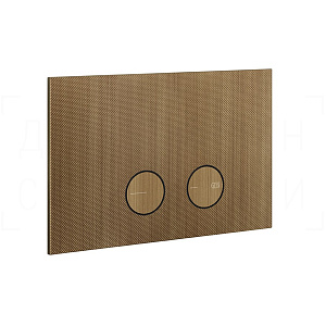Gessi Inverso Diamantato Кнопка смыва для инсталляции Geberit, 2 режима, латунь, цвет: antique brass 54681#713