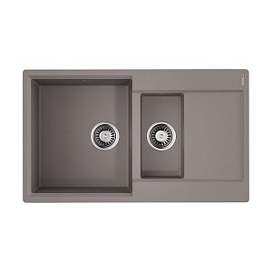 Omoikiri Daisen 86-2-GR Кухонная мойка Artgranit 86x51 см, цвет: leningrad grey 4993475