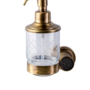 Boheme Royal Cristal Дозатор для жидкого мыла, подвесной, стеклянная колба, цвет: bronze 10932-BR-B