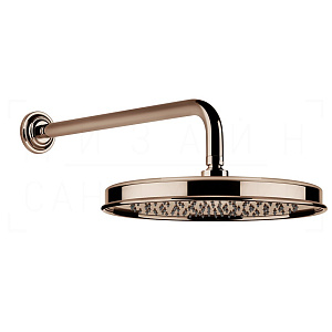 Gessi Venti20 Верхний душ d32,8 см, настенный кронштейн, 1 вид струи, цвет: copper PVD 65149#030
