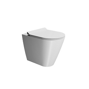 GSI Kube X Унитаз приставной 55x36 см безободковый, смыв swirlflush, цвет: белый матовый 941009