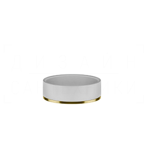 Gessi Inciso Мыльница с керамической чашей Neolite, настольная, цвет: white/gold brushed 58525#716