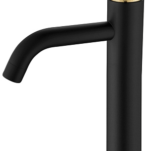 Boheme Stick Touch Смеситель для раковины высота излива 20,6 см, без д/к, цвет: black/gold 122-BG.2