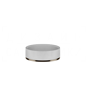 Gessi Inciso Мыльница с чашей Neolite, настольная, цвет: white/coffee bronze brushed PVD 58525#761