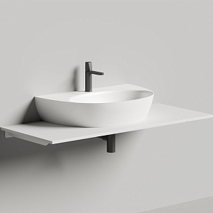 Salini Alda Wall 03 Раковина подвесная округлая 71x45x15h см, матовый цвет: RAL 140323MF