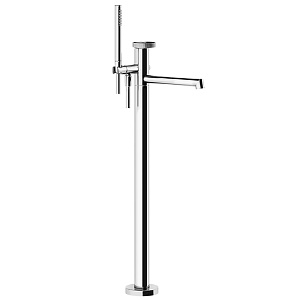 Gessi Anello Смеситель для ванны напольный, с ручн. душем, внеш. часть, цвет: copper brushed PVD 63328#708