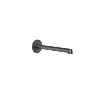 Gessi Ingranaggio Излив настенный для раковины 20,9 см, фиксированный, цвет: black metal brushed PVD 63404#707