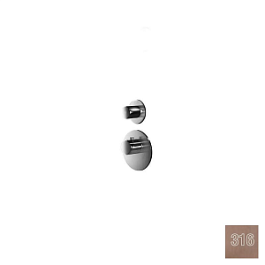 Almar High Flow Round Термостат для душа, внешняя часть на 1 потреб., цвет: 316 PVD brushed copper E180031.CO316