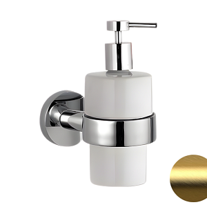 Remer Guest Дозатор для жидкого мыла, подвесной, керамическая колба, цвет: oro spazzolato GS13BG