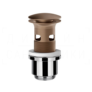 Gessi Донный клапан с переливом “Stop&Go”, цвет: copper brushed PVD 01422#708