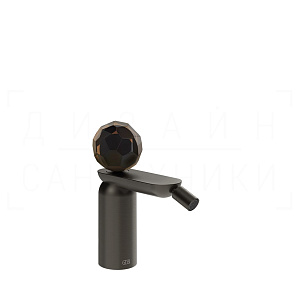 Gessi Perle Смеситель для биде, с донным клапаном, излив 12,1 см, цвет: black metal brushed PVD 74267#707