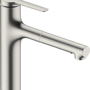 Hansgrohe Zesis Смеситель для кухни с выдвижным изливом, цвет: нержавеющая сталь 74804800