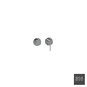 Almar Modular Round Смеситель для душа, внешняя часть на 2 потреб., цвет: 316 brushed absolute black E180141.AB316