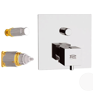 Remer Q-Elegance Термостат для ванны встраиваемый, 2 потребителя, внешняя часть, цвет: bianco opaco QT09KBBO