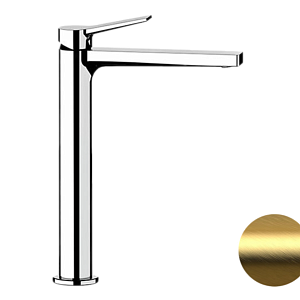 Remer Slash & Dot Смеситель для раковины, без д/к, высота излива 26,5 см, цвет: oro spazzolato SL11LBG