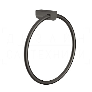 Gessi Rilievo Полотенцедержатель кольцевой d22,2 см, подвесной, цвет: black metal brushed PVD 59509#707