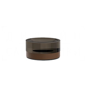 Gessi Perle Мыльница с стеклянной чашей, настольная, цвет: dark bronze 74826#845
