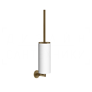 Gessi Anello Ершик для унитаза подвесной, колба Neolite, цвет: white/deep bronze brushed PVD 63719#791