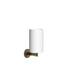 Gessi Ingranaggio Стакан подвесной, керамический Neolite, цвет: white/coffee bronze brushed PVD 63807#761