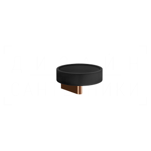 Gessi Origini Мыльница с керамической чашей Neolite, подвесная, цвет: black/copper PVD 66402#030