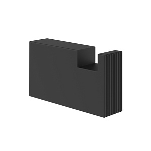 Gessi Inverso Rigato Крючок для полотенец одинарный, подвесной, цвет: matte black 73521#299