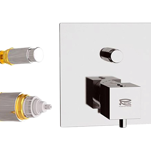 Remer Q-Elegance Термостат для ванны встраиваемый на 2 потребителя, внешняя часть, цвет: cromo QT09KB