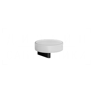 Gessi Origini Мыльница с керамической чашей Neolite, подвесная, цвет: white/black metal PVD 66401#706