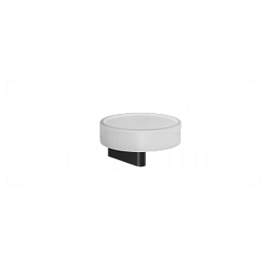 Gessi Origini Мыльница с керамической чашей Neolite, подвесная, цвет: white/matte black 66401#299