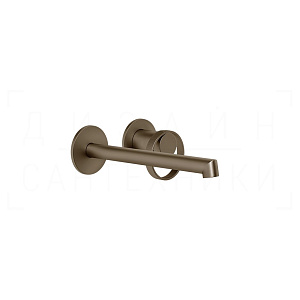 Gessi Anello Смеситель для раковины встраив., внеш. часть, излив 17,5-20,5 см, цвет: coffee bronze 63383#761