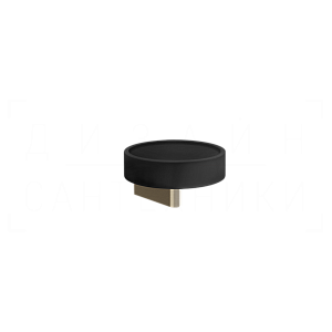 Gessi Origini Мыльница с керамической чашей Neolite, подвесная, цвет: black/finox brushed nickel 66402#149