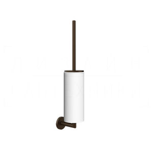 Gessi Ventaglio Ершик для унитаза подвесной, с кермической колбой Neolite, цвет: white/dark bronze 63619#845