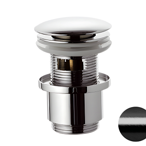 Remer Донный клапан click-clack с переливом, цвет: cromo nero spazzolato 905CC2114CFP