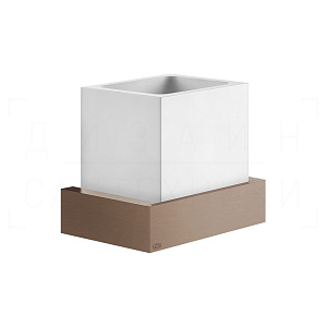 Gessi Inverso/Rettangolo Стакан подвесной, керамический Neolite, цвет: white/copper brushed PVD 20807#708