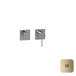 Almar Modular Square Смеситель для душа, внешняя часть на 2 потребителя, цвет: polished gold E180191.GO