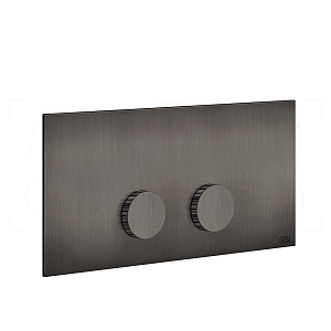 Gessi Ingranaggio Кнопка смыва для инсталляции Viega, 2 реж., латунь, цвет: black metal brushed PVD 54645#707