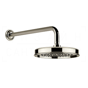 Gessi Venti20 Верхний душ d22,9 см, настенный кронштейн, 1 вид струи, цвет: nickel PVD 65148#720