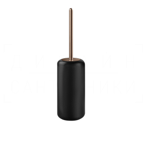 Gessi Goccia Ершик для унитаза напольный, с кермической колбой Gres, цвет: black/copper brushed PVD 38044#708