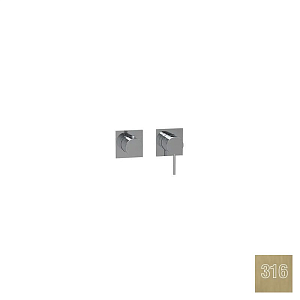 Almar Modular Square Смеситель для душа, внешняя часть на 2 потр, цвет: 316 PVD brushed high brass E180191.HB316