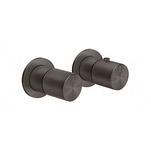 Gessi Habito Термостат для душа встраив., на 3 потреб., внешняя часть, цвет: black metal brushed PVD 70536#707