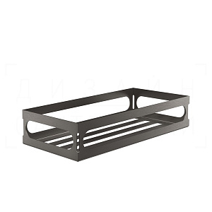 Gessi Rilievo Полка металлическая 30 см, подвесная, цвет: black metal brushed PVD 59549#707