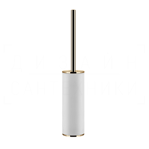 Gessi Inciso Ершик для унитаза напольный, с кермической колбой Neolite, цвет: white/warm bronze PVD 58543#735